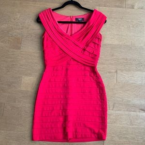 Sexy Tadashi Coral/Red Cocktail Dress. Size M.